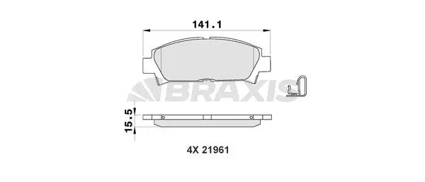 AB0191 BRAXIS Комплект тормозных колодок, дисковый тормоз (фото 1)