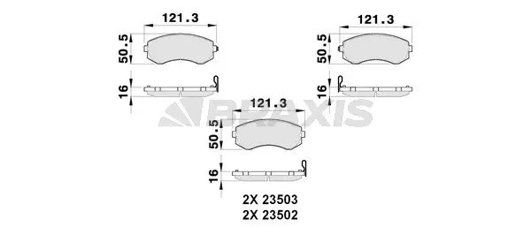 AB0256 BRAXIS Комплект тормозных колодок, дисковый тормоз (фото 1)