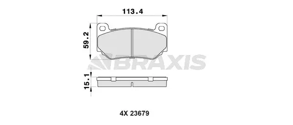 AB0440 BRAXIS Комплект тормозных колодок, дисковый тормоз (фото 1)