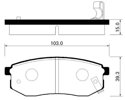 HP0011 HSB Комплект тормозных колодок, дисковый тормоз (фото 1)