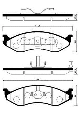 HP1011 HSB GOLD Комплект тормозных колодок, дисковый тормоз (фото 1)