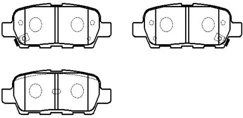 HP5162 HSB GOLD Комплект тормозных колодок, дисковый тормоз (фото 1)