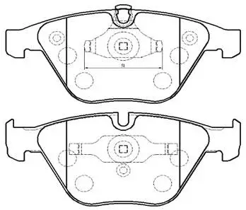 HP5196 HSB GOLD Комплект тормозных колодок, дисковый тормоз (фото 1)