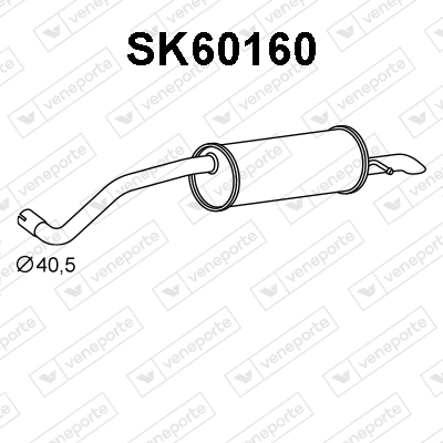 SK60160 VENEPORTE Глушитель выхлопных газов конечный (фото 1)