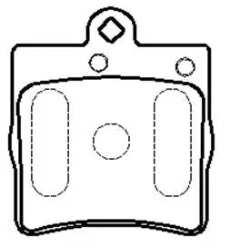 HP9578 HSB GOLD Комплект тормозных колодок, дисковый тормоз (фото 1)