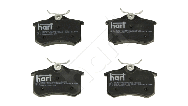 221 622 Hart Комплект тормозных колодок, дисковый тормоз (фото 1)