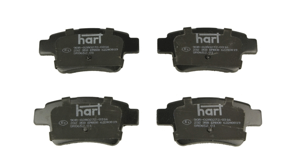 232 358 Hart Комплект тормозных колодок, дисковый тормоз (фото 1)