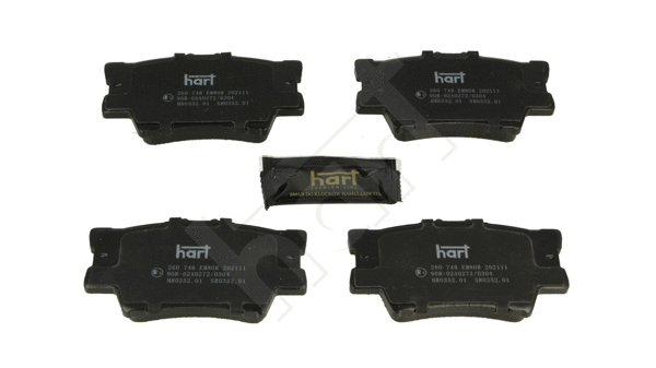 260 748 Hart Комплект тормозных колодок, дисковый тормоз (фото 2)