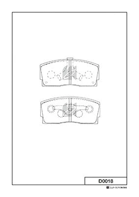 D0018 MK KASHIYAMA Комплект тормозных колодок, дисковый тормоз (фото 1)
