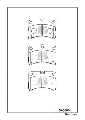 D0038M MK KASHIYAMA Комплект тормозных колодок, дисковый тормоз (фото 1)