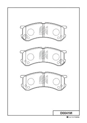 D0041M MK KASHIYAMA Комплект тормозных колодок, дисковый тормоз (фото 1)
