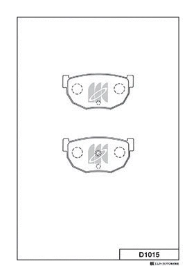 D1015 MK KASHIYAMA Комплект тормозных колодок, дисковый тормоз (фото 1)
