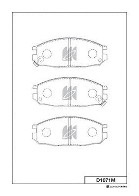 D1071M MK KASHIYAMA Комплект тормозных колодок, дисковый тормоз (фото 1)