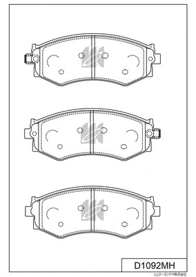 D1092MH MK KASHIYAMA Комплект тормозных колодок, дисковый тормоз (фото 1)