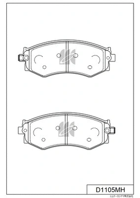 D1105MH MK KASHIYAMA Комплект тормозных колодок, дисковый тормоз (фото 1)