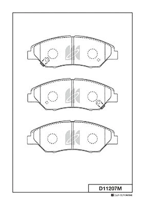 D11207M MK KASHIYAMA Комплект тормозных колодок, дисковый тормоз (фото 1)