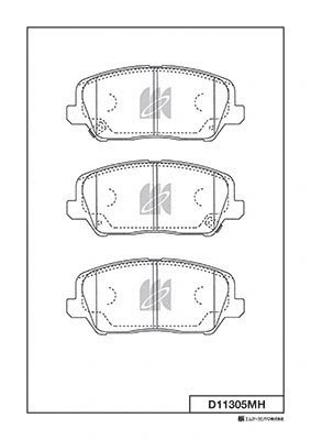 D11305MH MK KASHIYAMA Комплект тормозных колодок, дисковый тормоз (фото 1)