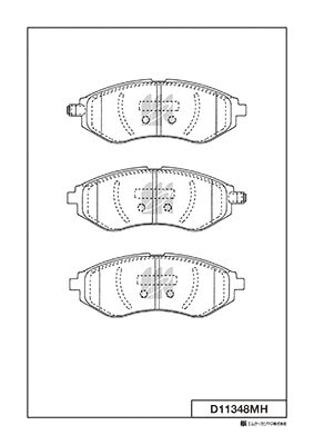 D11348MH MK KASHIYAMA Комплект тормозных колодок, дисковый тормоз (фото 1)