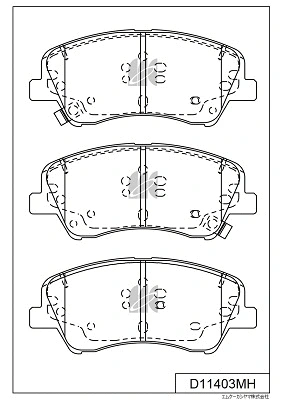 D11403MH MK KASHIYAMA Комплект тормозных колодок, дисковый тормоз (фото 1)