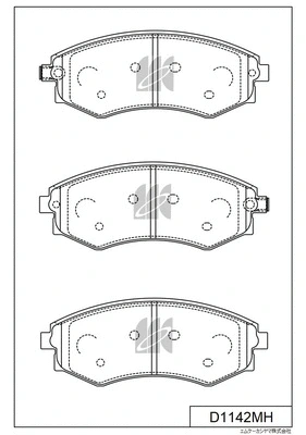 D1142MH MK KASHIYAMA Комплект тормозных колодок, дисковый тормоз (фото 1)