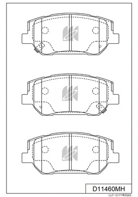 D11460MH MK KASHIYAMA Комплект тормозных колодок, дисковый тормоз (фото 1)
