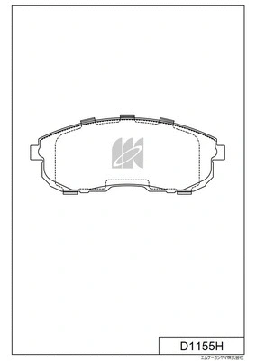D1155H MK KASHIYAMA Комплект тормозных колодок, дисковый тормоз (фото 1)