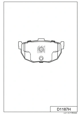 D1187H MK KASHIYAMA Комплект тормозных колодок, дисковый тормоз (фото 1)