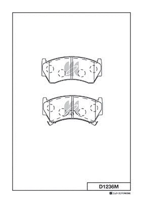 D1236M MK KASHIYAMA Комплект тормозных колодок, дисковый тормоз (фото 1)