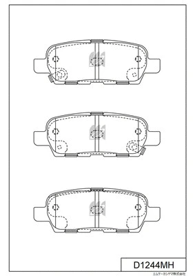 D1244MH MK KASHIYAMA Комплект тормозных колодок, дисковый тормоз (фото 1)