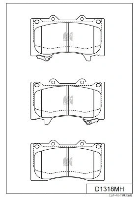 D1318MH MK KASHIYAMA Комплект тормозных колодок, дисковый тормоз (фото 1)