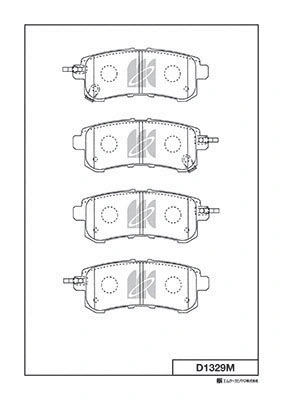 D1329M MK KASHIYAMA Комплект тормозных колодок, дисковый тормоз (фото 1)