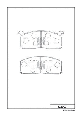 D2007 MK KASHIYAMA Комплект тормозных колодок, дисковый тормоз (фото 1)