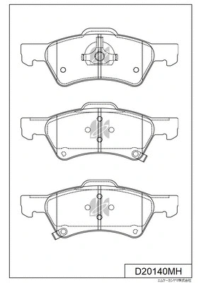 D20140MH MK KASHIYAMA Комплект тормозных колодок, дисковый тормоз (фото 1)