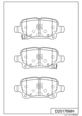 D20176MH MK KASHIYAMA Комплект тормозных колодок, дисковый тормоз (фото 1)