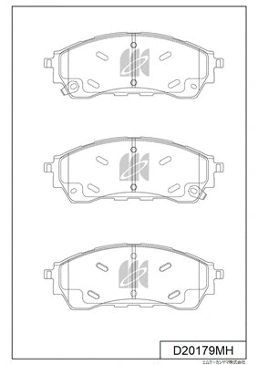 D20179MH MK KASHIYAMA Комплект тормозных колодок, дисковый тормоз (фото 1)