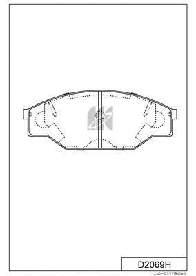 D2069H MK KASHIYAMA Комплект тормозных колодок, дисковый тормоз (фото 1)