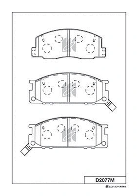 D2077M MK KASHIYAMA Комплект тормозных колодок, дисковый тормоз (фото 1)