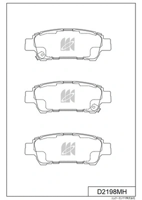 D2198MH MK KASHIYAMA Комплект тормозных колодок, дисковый тормоз (фото 1)