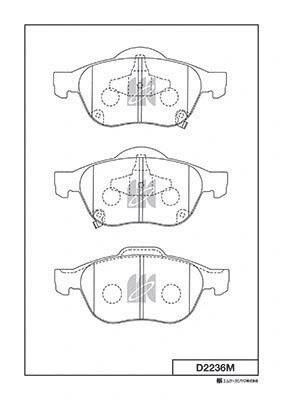 D2236M MK KASHIYAMA Комплект тормозных колодок, дисковый тормоз (фото 1)