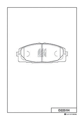 D2251H MK KASHIYAMA Комплект тормозных колодок, дисковый тормоз (фото 1)
