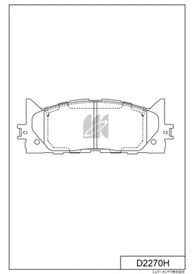 D2270H MK KASHIYAMA Комплект тормозных колодок, дисковый тормоз (фото 1)