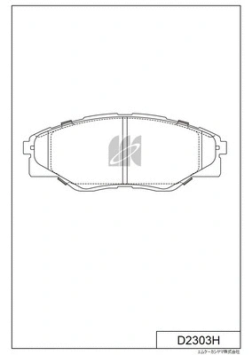 D2303H MK KASHIYAMA Комплект тормозных колодок, дисковый тормоз (фото 1)
