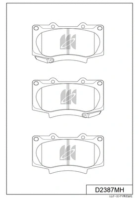 D2387MH MK KASHIYAMA Комплект тормозных колодок, дисковый тормоз (фото 1)