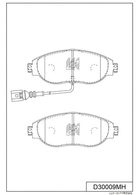 D30009MH MK KASHIYAMA Комплект тормозных колодок, дисковый тормоз (фото 1)