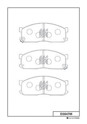 D3047M MK KASHIYAMA Комплект тормозных колодок, дисковый тормоз (фото 1)