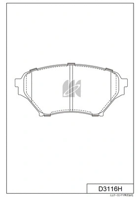 D3116H MK KASHIYAMA Комплект тормозных колодок, дисковый тормоз (фото 1)