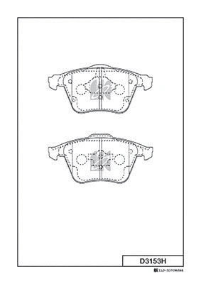 D3153H MK KASHIYAMA Комплект тормозных колодок, дисковый тормоз (фото 1)