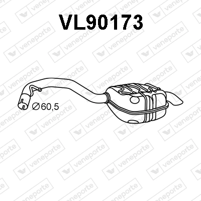 VL90173 VENEPORTE Глушитель выхлопных газов конечный (фото 1)