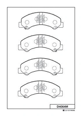 D4064M MK KASHIYAMA Комплект тормозных колодок, дисковый тормоз (фото 1)