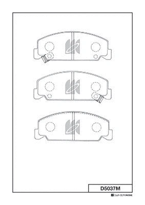 D5037M MK KASHIYAMA Комплект тормозных колодок, дисковый тормоз (фото 1)